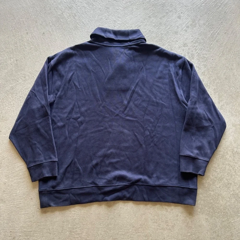 Polo Ralph Lauren Sweater Mens 3XB Big Navy Blue Shawl Collar Pony Pullover Knit